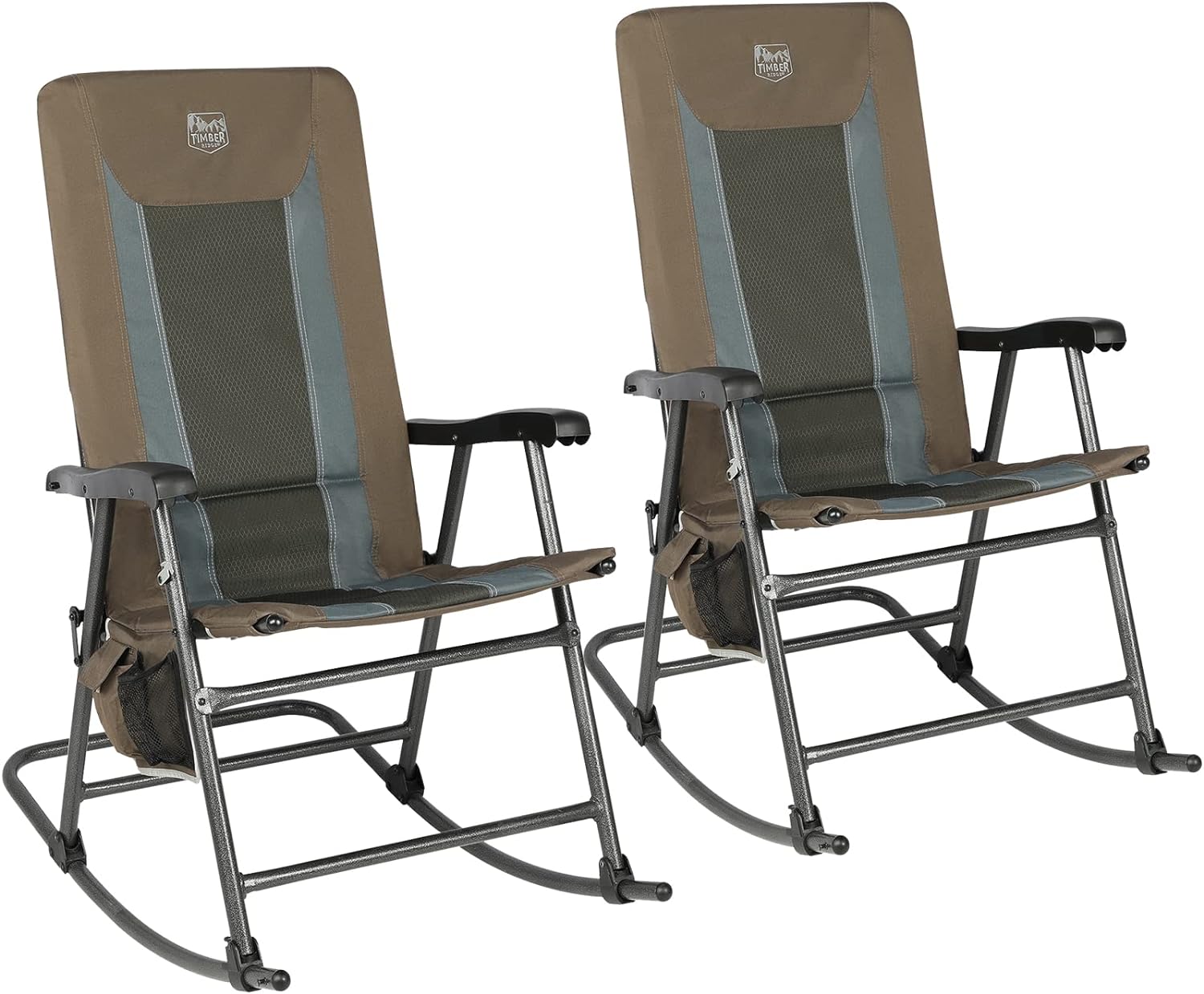 TIMBER RIDGE Foldable Padded Rocking Chair Set of 2 for Outdoor, High