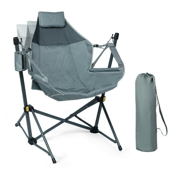 TIMBER RIDGE Hammock Camping Chair, Swing Chair with Adjustable Backrest, Portable Folding Chair, Camping and Travel,300 LBS Weight Capacity, Grey