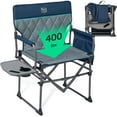 thumbnail image 1 of TIMBER RIDGE Portable Director Chair, Heavy Duty Camping Folding Chair with Compact Size with Side Pocket and Side Table, Support 400 Pounds, Navy, 1 of 8