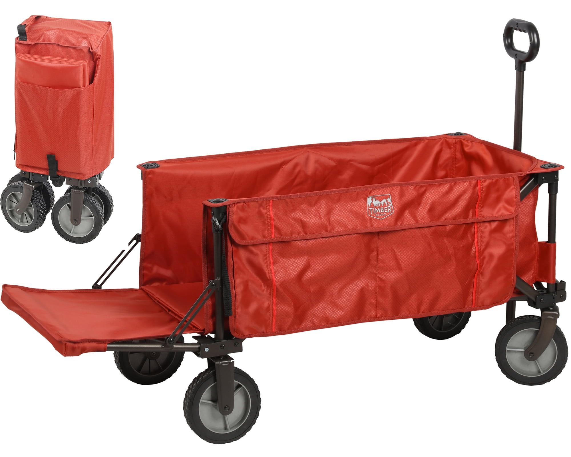 TIMBER RIDGE Tailgate Collapsible Folding Wagon Cart, Heavy Duty