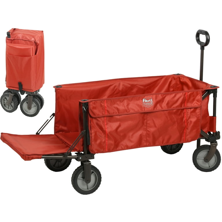 TIMBER RIDGE Tailgate Collapsible Folding Wagon Cart, Heavy Duty
