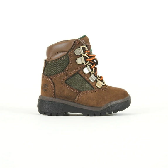 Timberland TB044892 Toddler Brown Nubuck/Green Leather 6 Inch Field Boots HS2659 (4C)