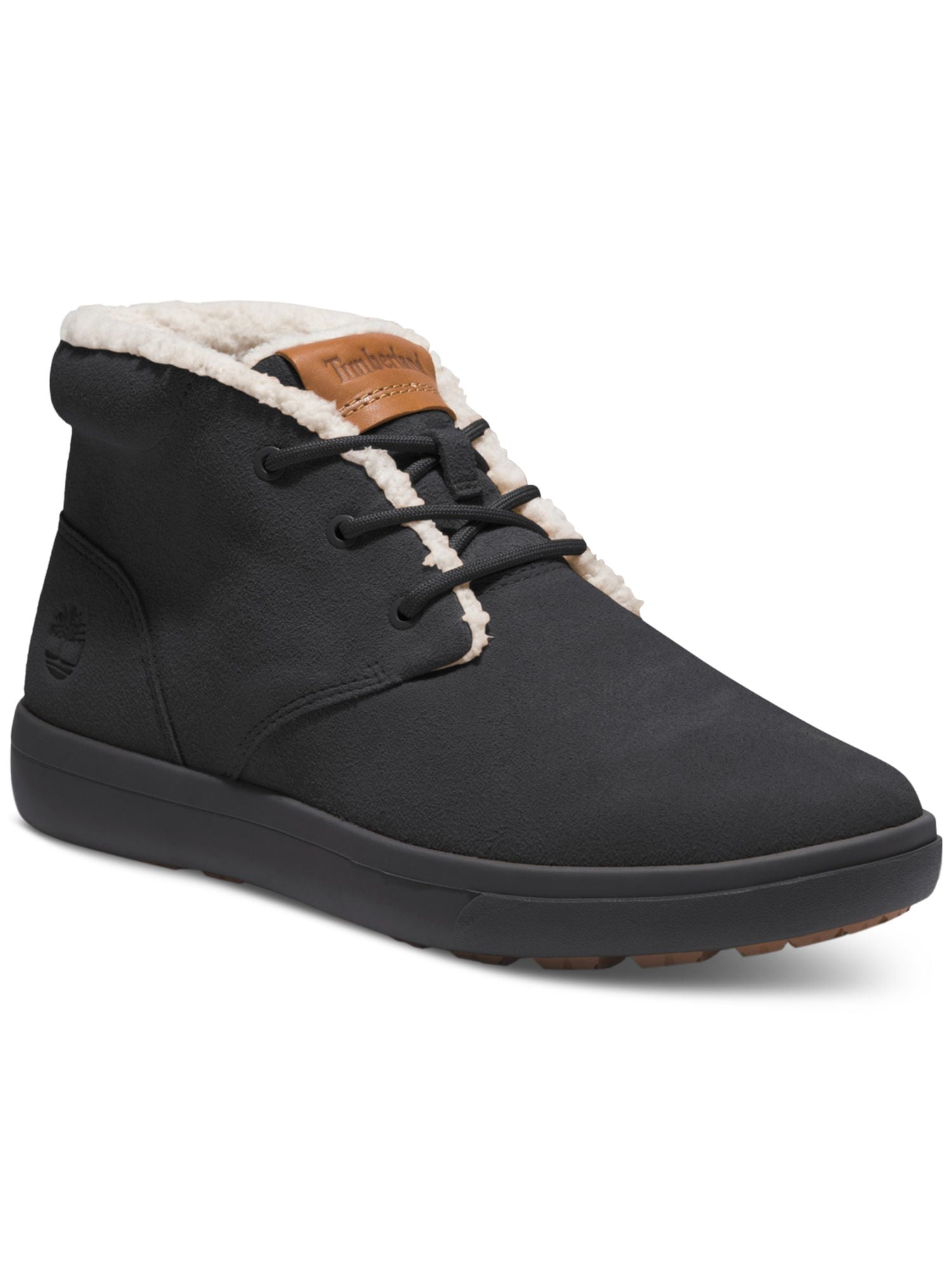 TIMBERLAND Mens Black Padded Ashwood Park Round Toe Platform LaceUp