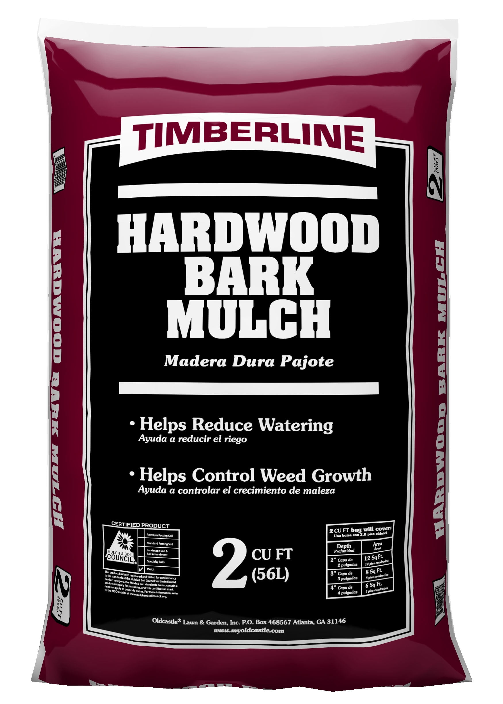 TIMBERLINE HARDWOOD MULCH, 2 CUBIC FOOT