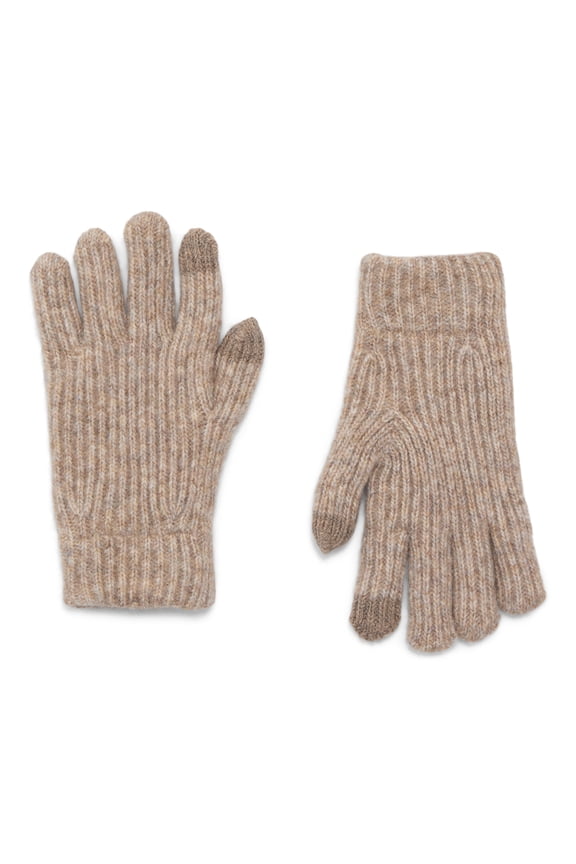 Women's Tech Touch Lined Rib Gloves, Knit, One Size Fits Most, Toasted Heather