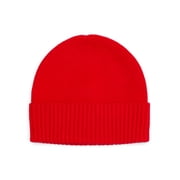 Time and Tru Womens Ribbed Beanie, Brilliant Red
