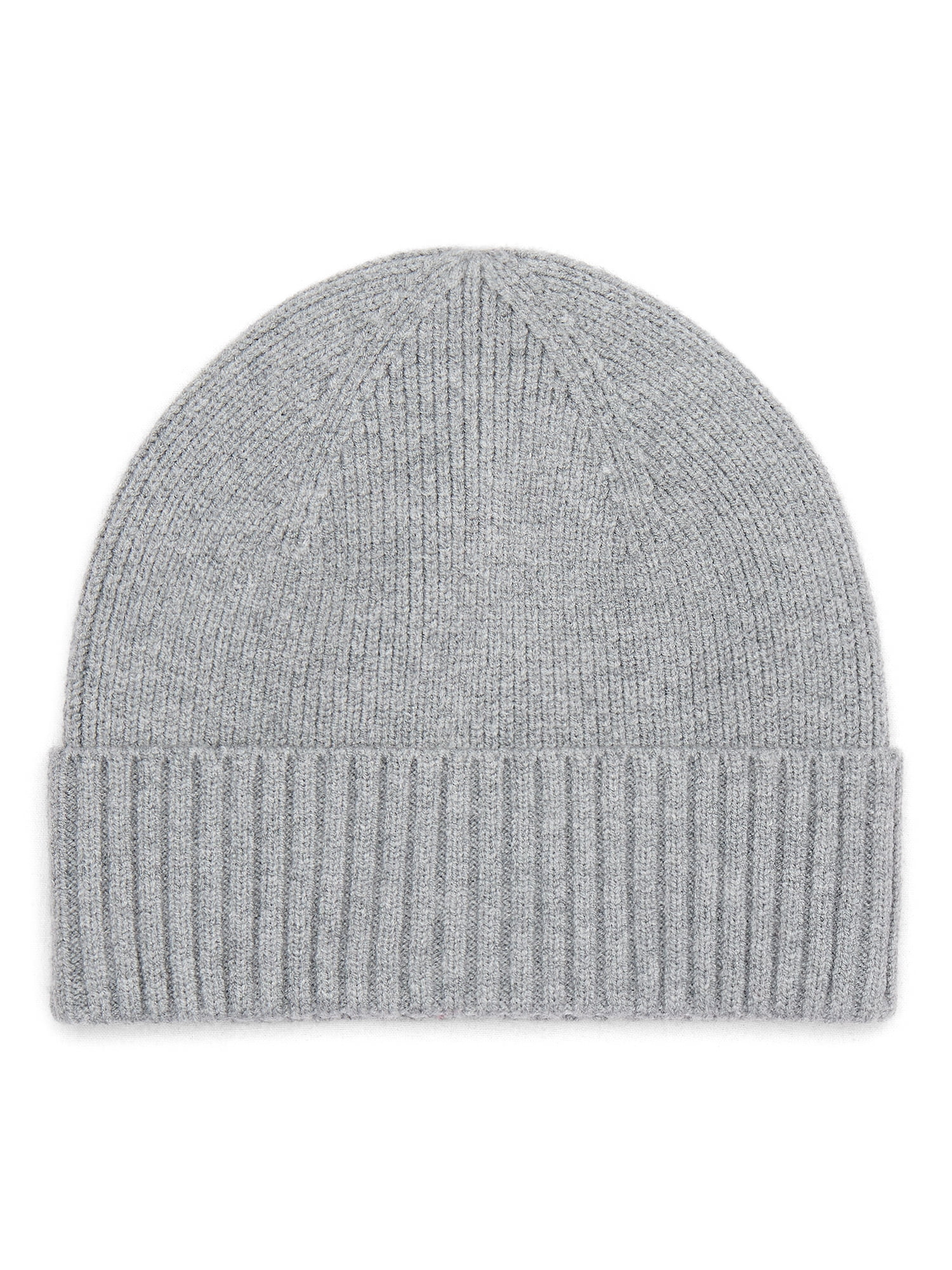 Time and Tru Women's Ribbed Beanie, Medium Grey Heather