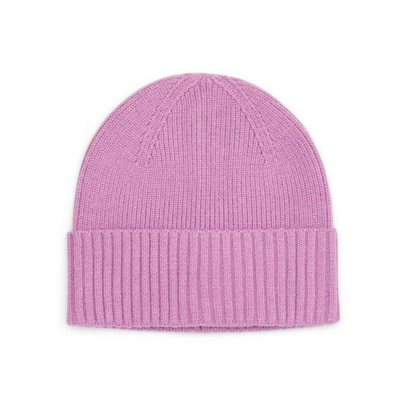 Time and Tru Women's Ribbed Beanie, Purple Dawn