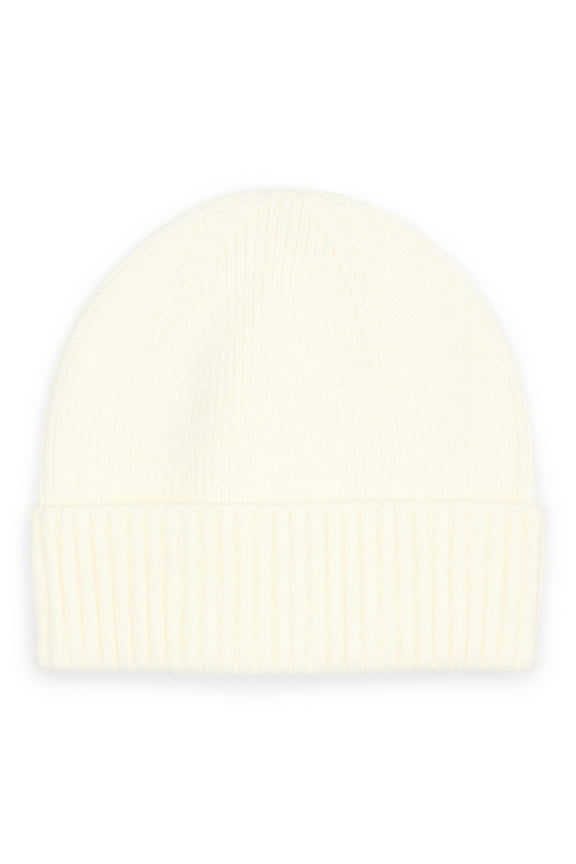 Women's Ribbed Beanie, Winter White