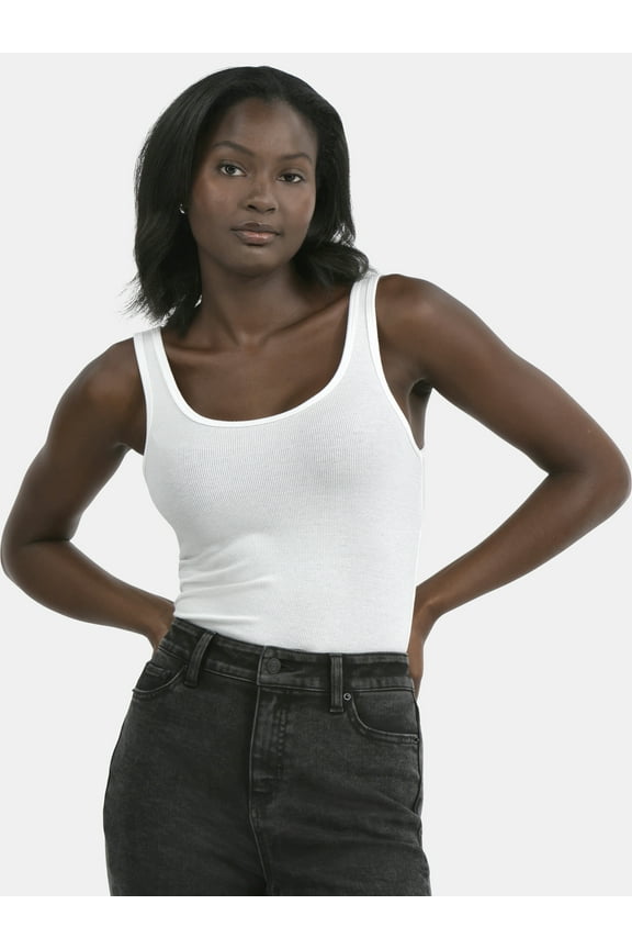 Women's Ribbed Tank Top, Sizes XS-XXXL
