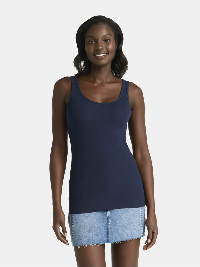 Time and Tru Women's Ribbed Tank Top, Sizes XS-XXXL - Walmart.com