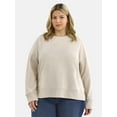 thumbnail image 1 of Time and Tru Women's Tunic Sweatshirt with High-Low Hem, Sizes XS -4X, 1 of 5