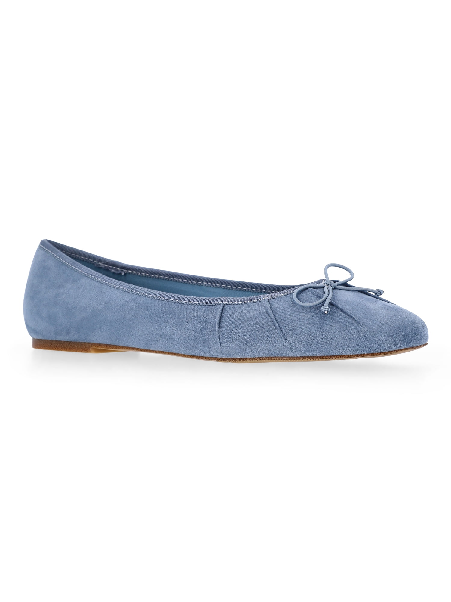 Time and Tru Women's Pleated Ballet Flats