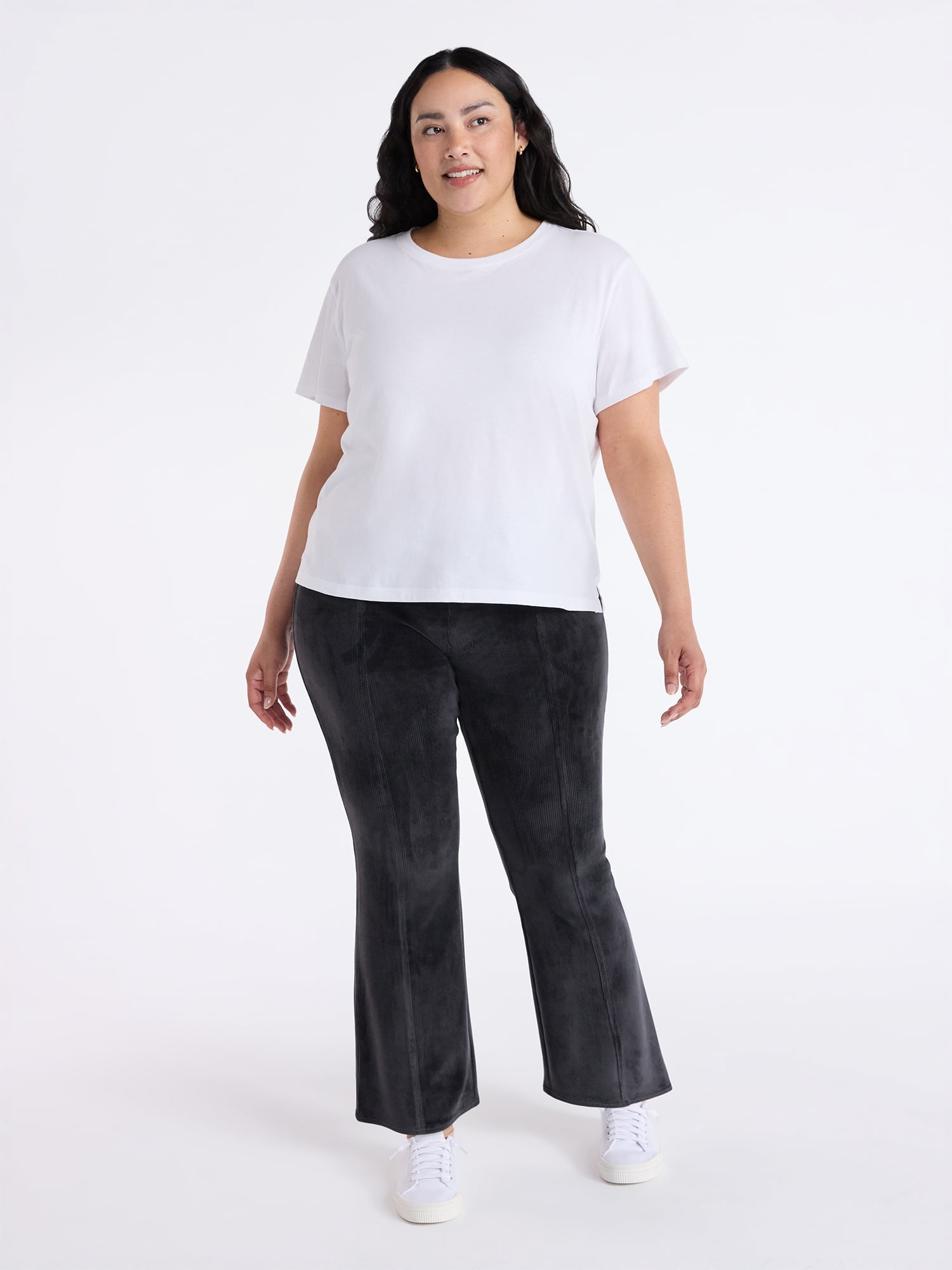 Time and Tru Women's Knit Cord Leggings, 30" Inseam, Sizes XS-XXXL