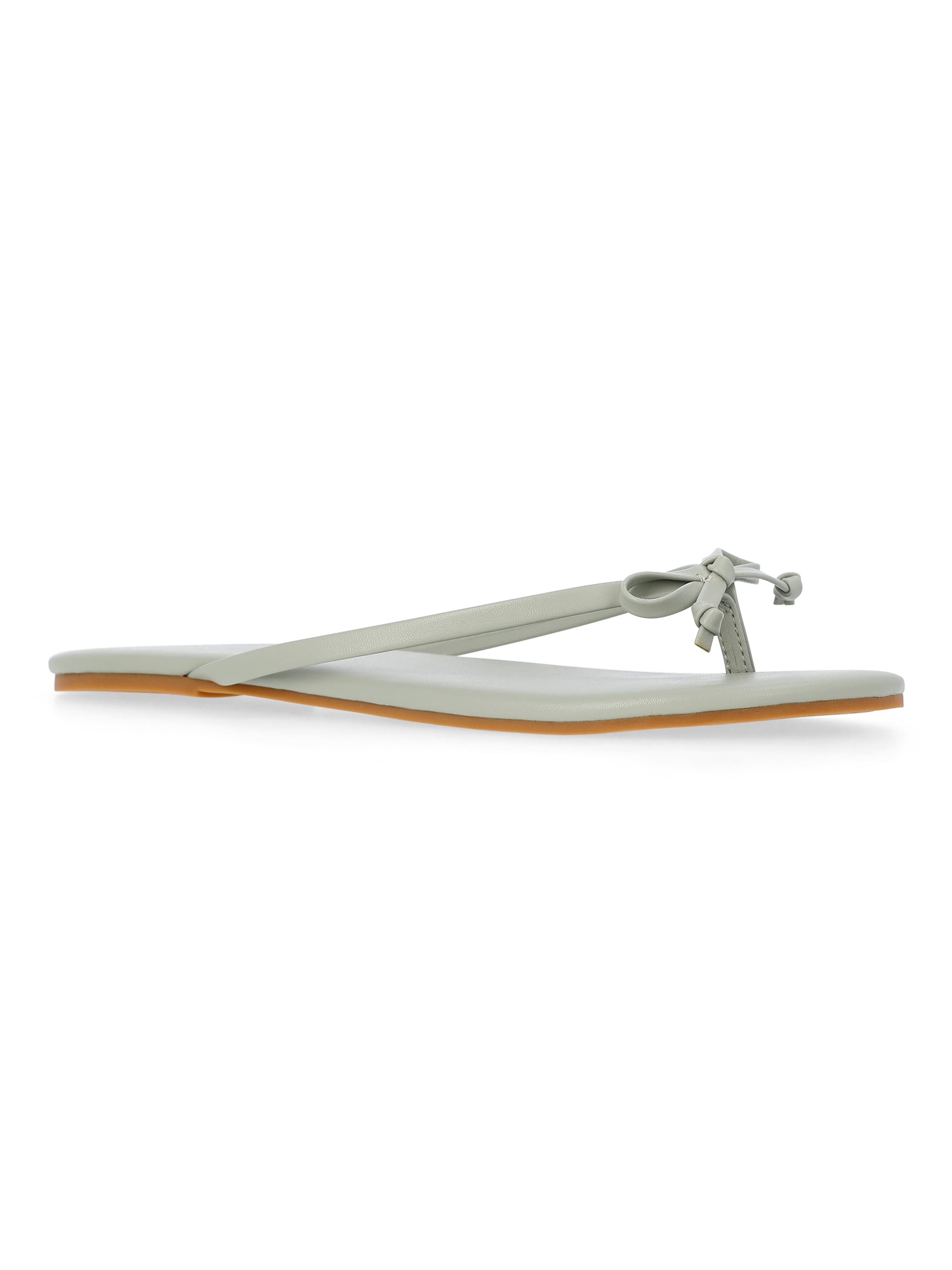 Time and Tru Women's Barely There Bow Thong Sandals