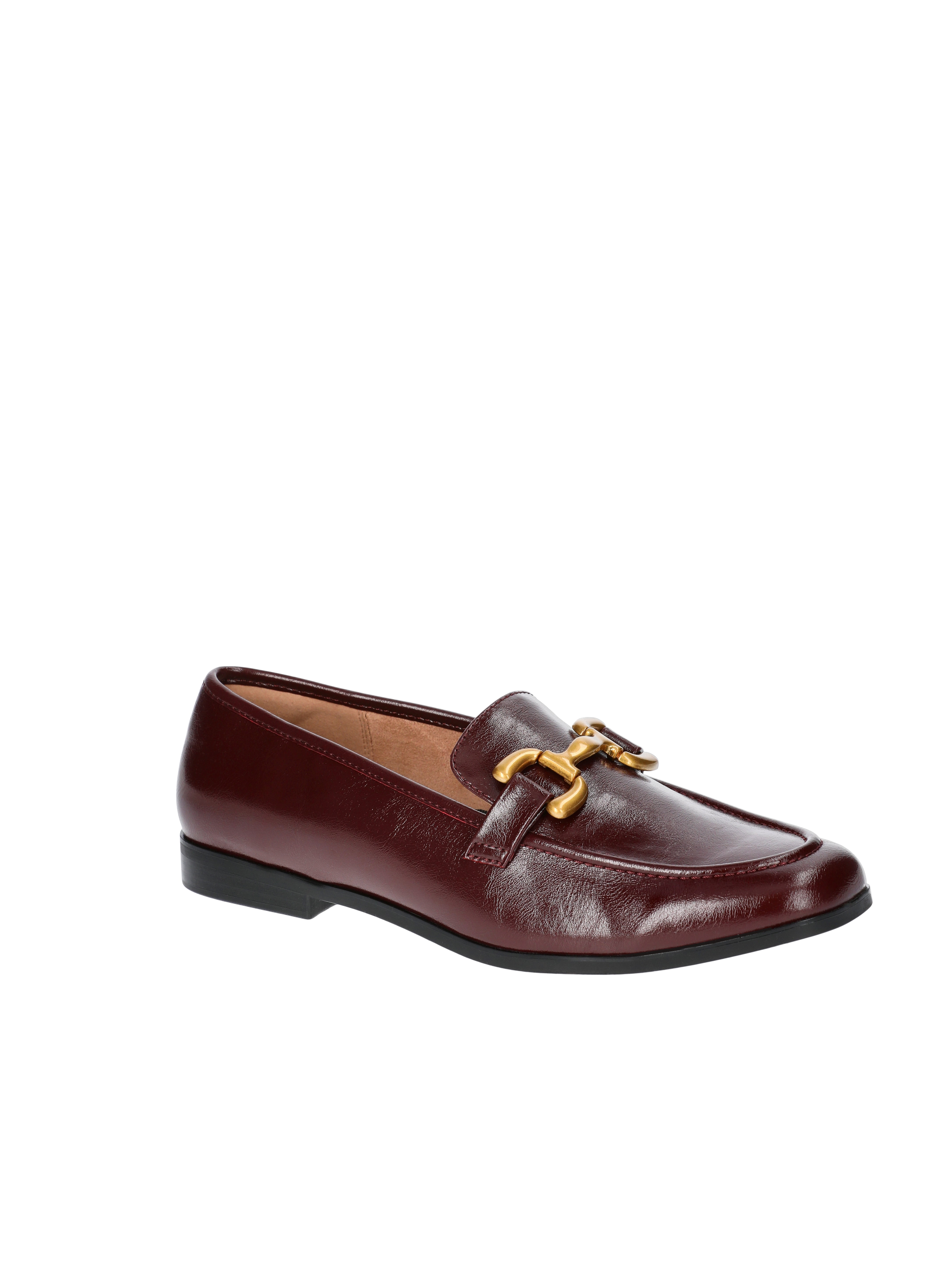 Time and Tru Women's Faux Leather Buckle Loafers