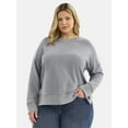 thumbnail image 1 of Time and Tru Women's and Women's Plus Crewneck Sweatshirt with Long Sleeves, XS-4X, 1 of 5