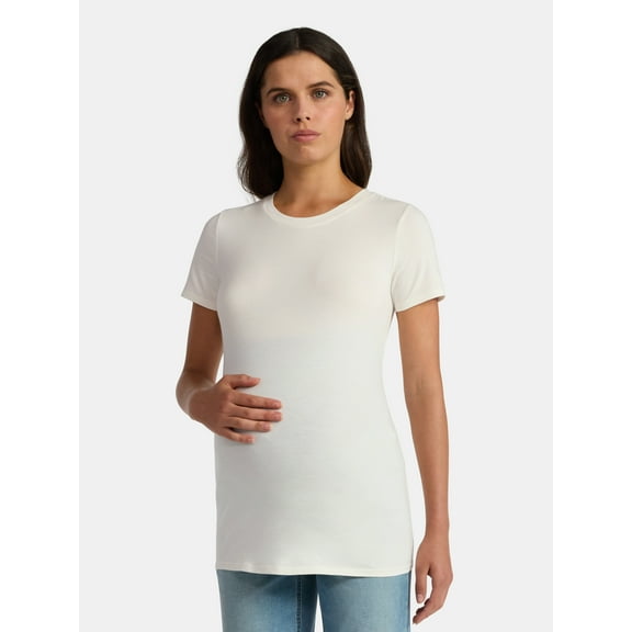 Time and Tru Maternity Non Shirred Tee, S-XXL