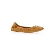 Time and Tru Womens Scrunch Ballet Flats, Wide Width Available