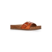 Women's One Buckle Footbed Slide Sandals