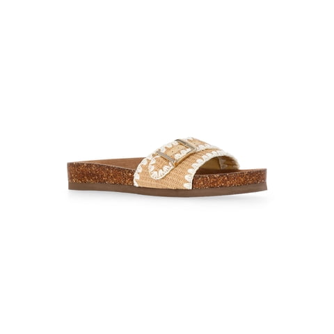Women's One Buckle Footbed Slide Sandals