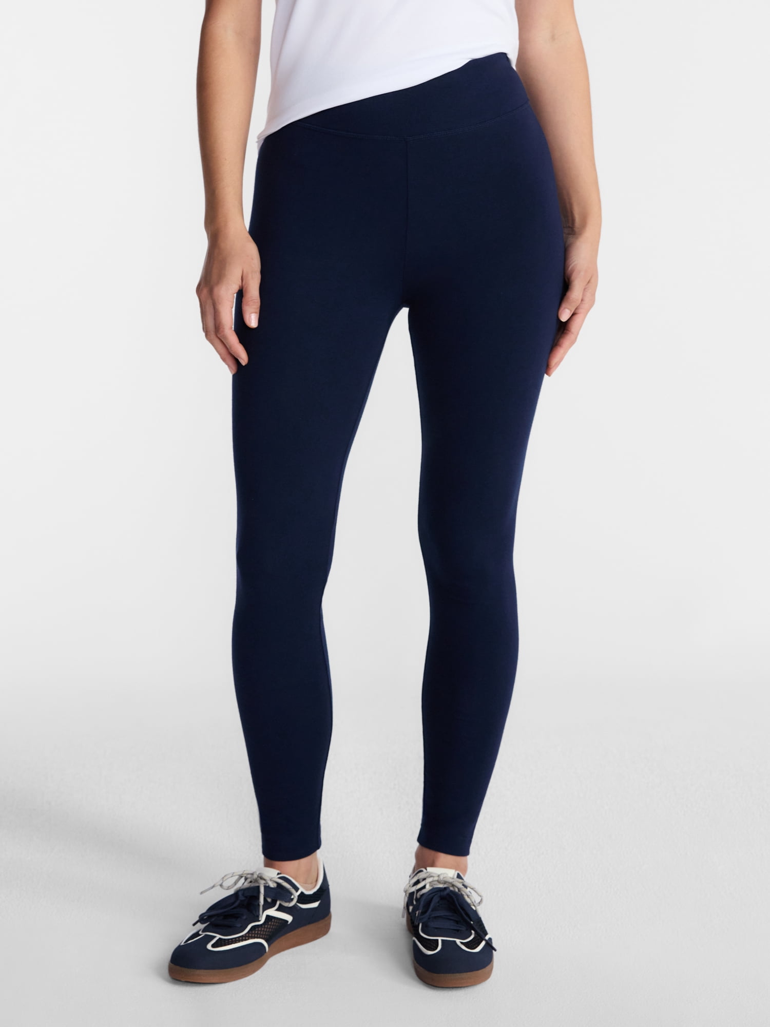 Time and Tru Women's Ankle Length Knit Leggings, 27" Inseam, XS-XXXL