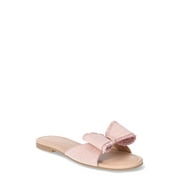 TIME & TRU Time and Tru Women's Raffia Bow Slide Sandal
