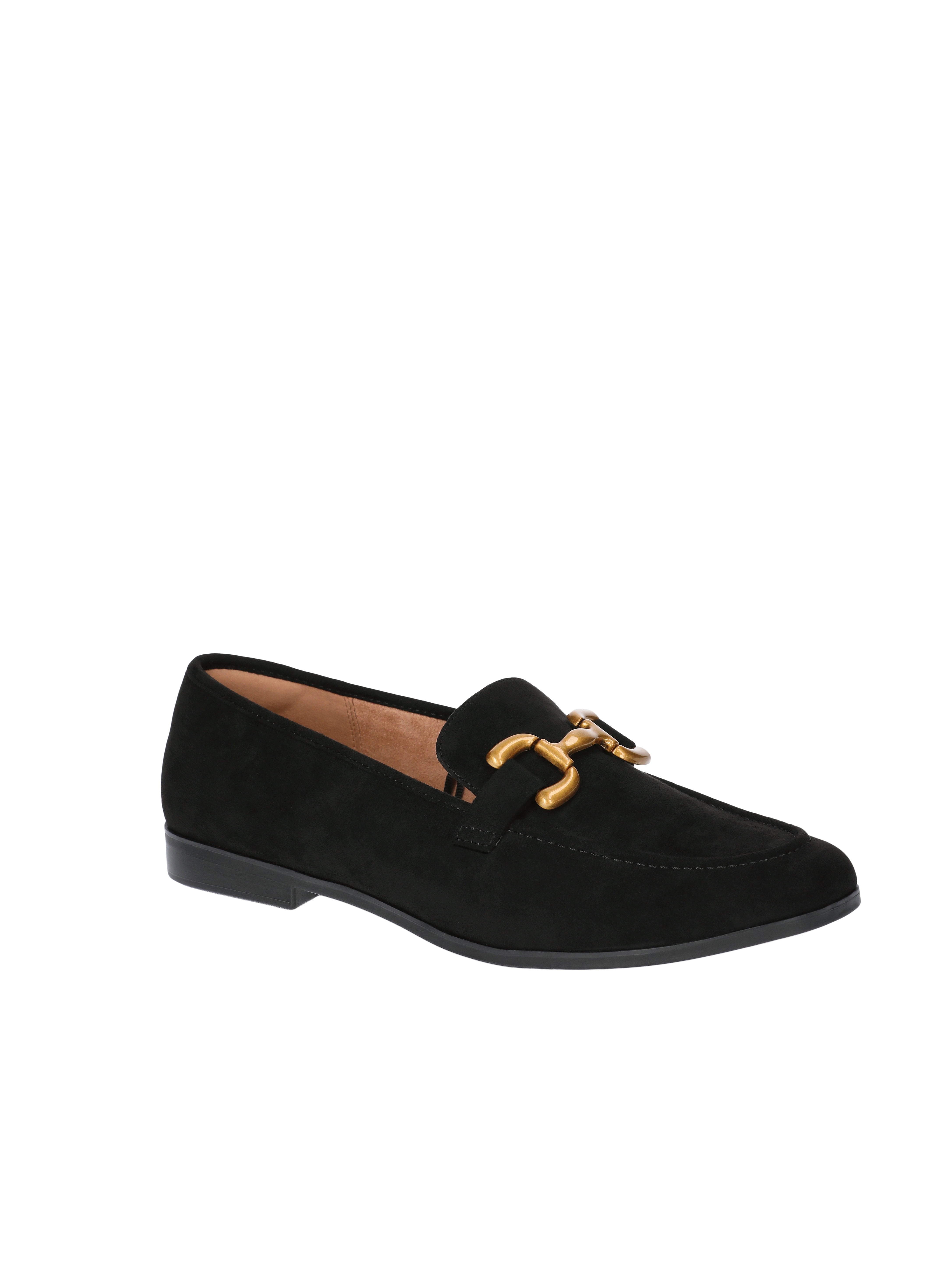 Time and Tru Women's Faux Leather Buckle Loafers