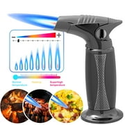 TIME C CLUB One Hand Adjustable Flame Black Butane Torches