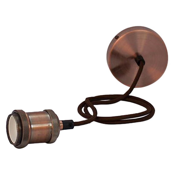 TIME LED - Antik Pendant Fitting, Ridged Copper, E27