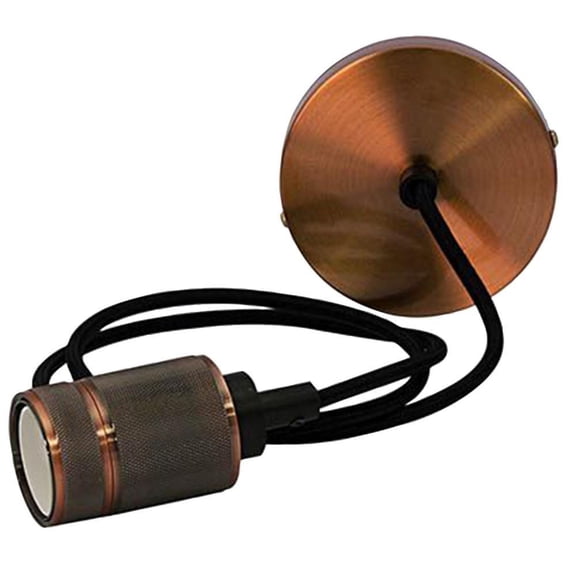 TIME LED - Antik Pendant Fitting, Textured Copper, E27