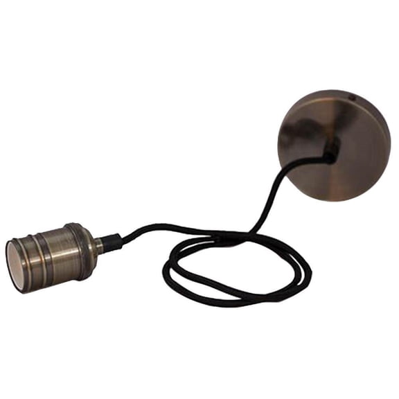 TIME LED - Antik Pendant Fitting, Textured Satin Bronze, E27