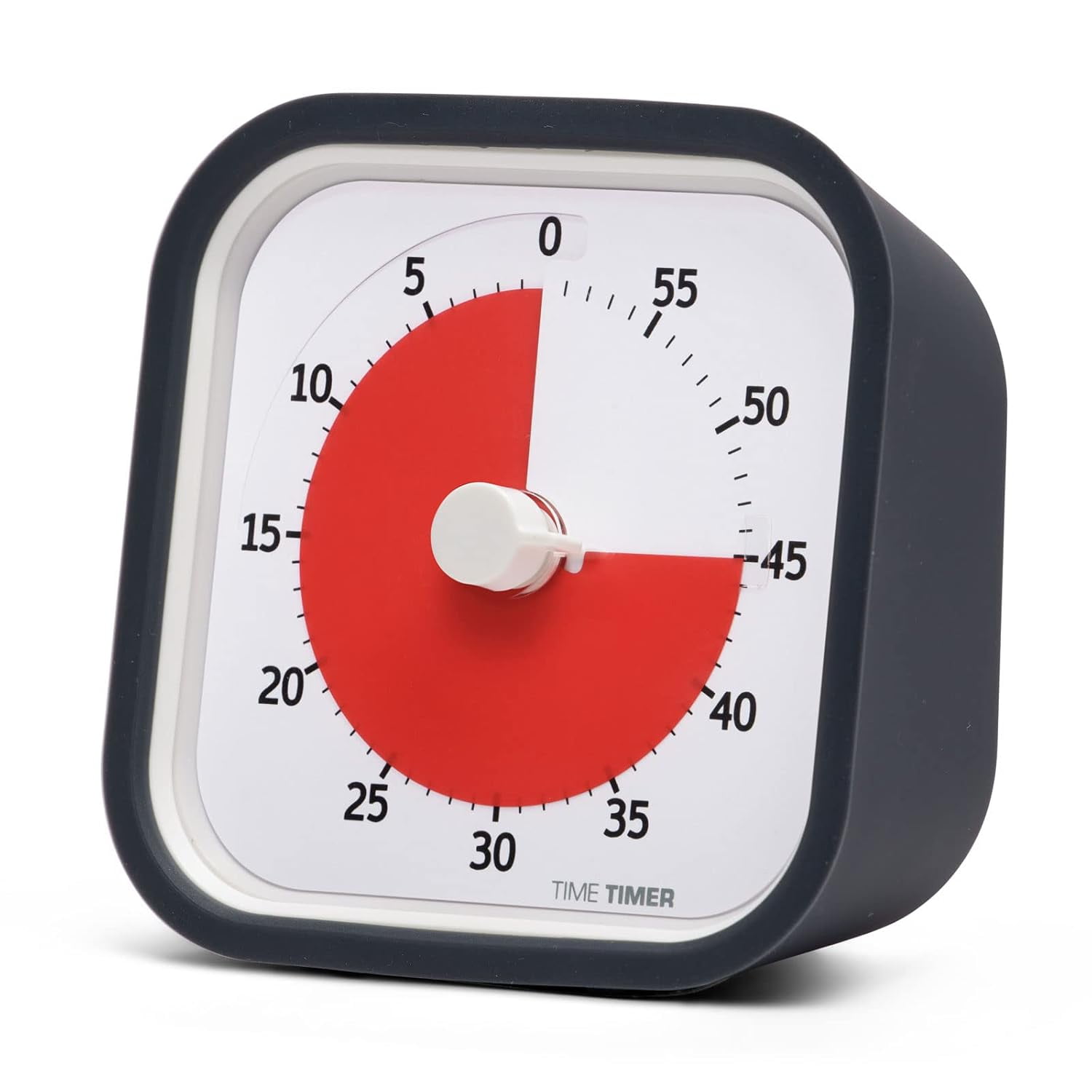 Charcoal Gray 60-Minute Visual Timer with Silicone Cover