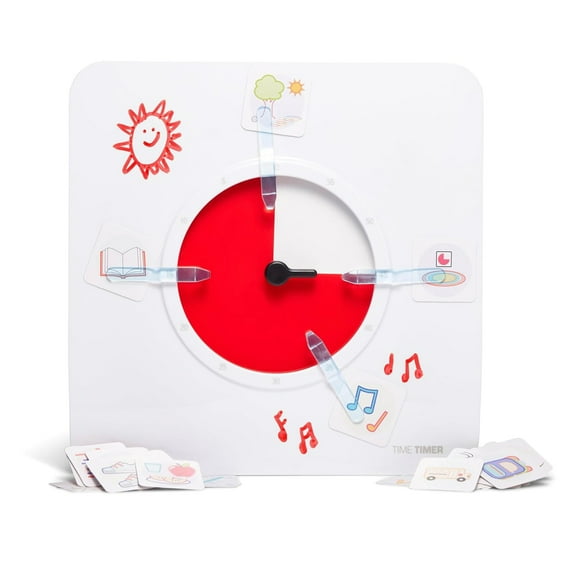 TIME TIMER 8 inch Visual Timer With Visual Schedule Kit - 60 Minute Kids Desk Countdown Clock