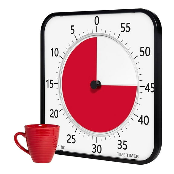 TIME TIMER MAX - Extra-Large 17" Visual Analog Timer, 8-Duration Settings, Interchangeable Faces