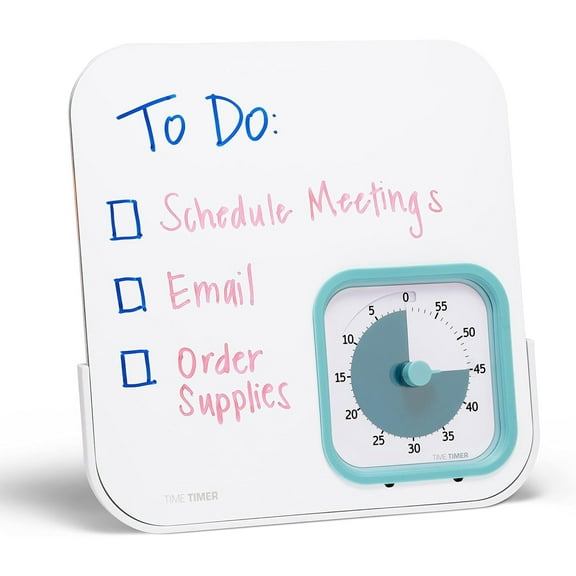 TIME TIMER MOD with Dry Erase Board — 60-Minute Visual Timer with Magnetic Whiteboard — (Blue)