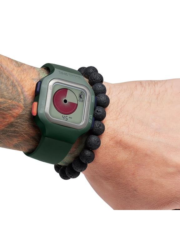 Watch — Visual 12-Hour or 24-Hour Analog and Digital Timer (Sequoia Green, Large) 