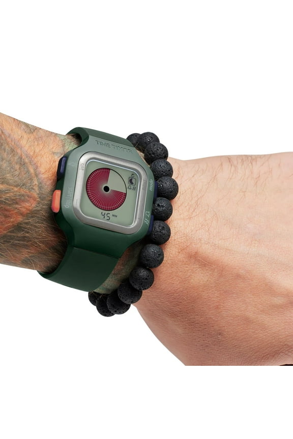 Watch — Visual 12-Hour or 24-Hour Analog and Digital Timer (Sequoia Green, Large) 