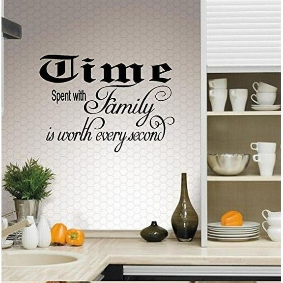 TIME spent with Family #6 (Old Father Time) ~ WALL DECAL, 13" X 18"