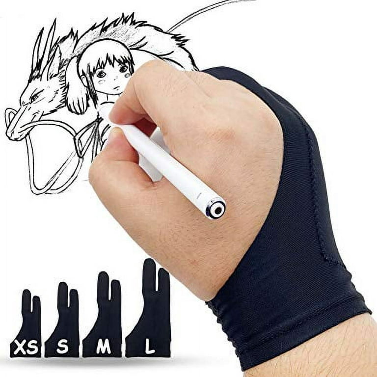 Buy 2pcs Two Finger Glove Sketch Glove Digital Drawing Glove Palm Rejection  Gloves Online