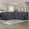 thumbnail image 1 of Timeles 5 Seat Recliner Sofa Covers Stretch L Shape Sectional Couch Covers Oversized - Washable Soft Extra Large Sectional Covers with Pockets (Dark Gray), 1 of 6