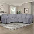 thumbnail image 1 of Timeles 5 Seat Recliner Sofa Covers Stretch L Shape Sectional Couch Covers Oversized - Washable Soft Extra Large Sectional Covers with Pockets (Light Gray), 1 of 6
