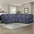 thumbnail image 1 of Timeles 5 Seat Recliner Sofa Covers Stretch L Shape Sectional Couch Covers Oversized - Washable Soft Extra Large Sectional Covers with Pockets (Gray), 1 of 6