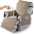 thumbnail image 1 of Timeles Waterproof Recliner Covers, Recliner Chair Covers with Leg Straps, Reversible Recliner Couch Cover for 1 Seat Reclining Sofa, Washable Chair Protector for Pets Kids(1 Seater 22", Khaki), 1 of 9