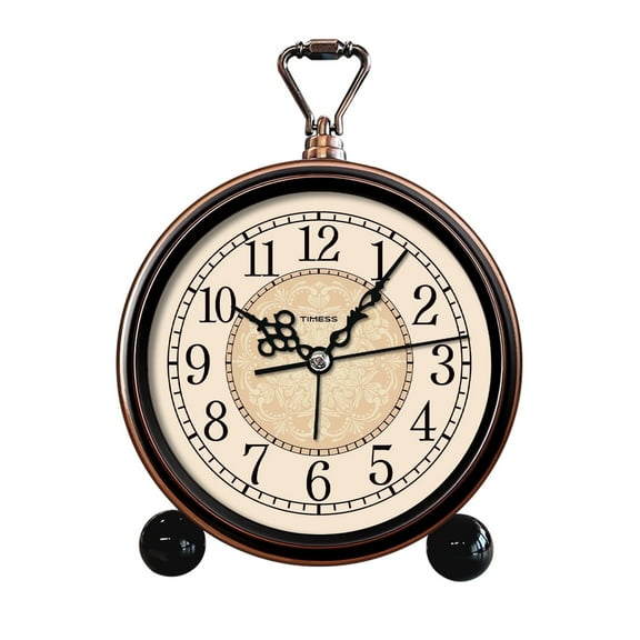 TIMESS Alarm Clock Quartz Analog Vintage Alarm Clocks, Travel Size