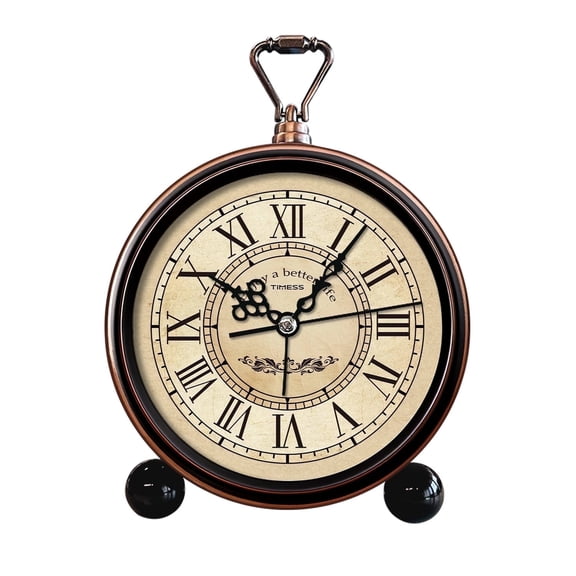 TIMESS Quartz Analog Vintage Alarm Clocks, Chime Shutoff
