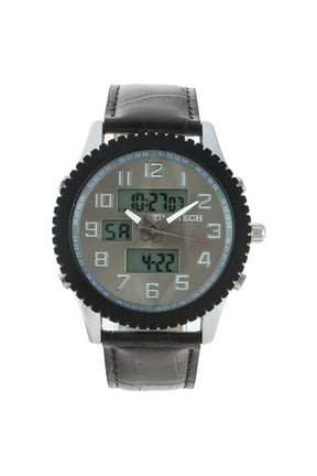 Men's Analog/Digital Multi-Function Weekend Sport Watch with Leather Wrist Band