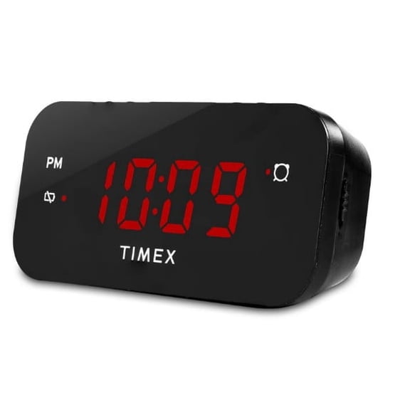 TIMEX Digital Alarm Clock with Battery BackUp (RED display)