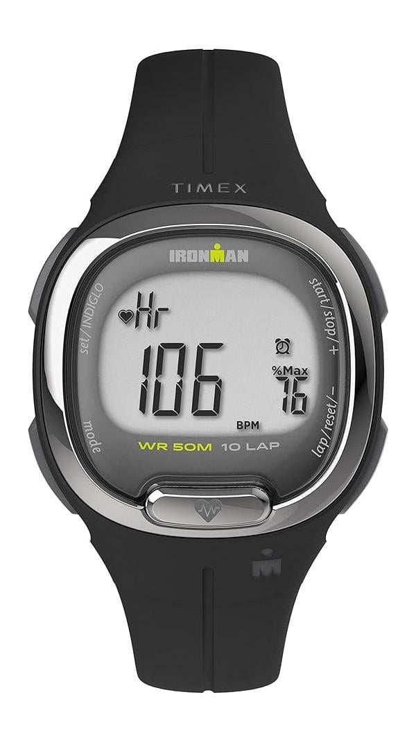 TIMEX IRONMAN Transit+ Watch with Activity Tracking & Heart Rate 33mm Black with Resin Strap