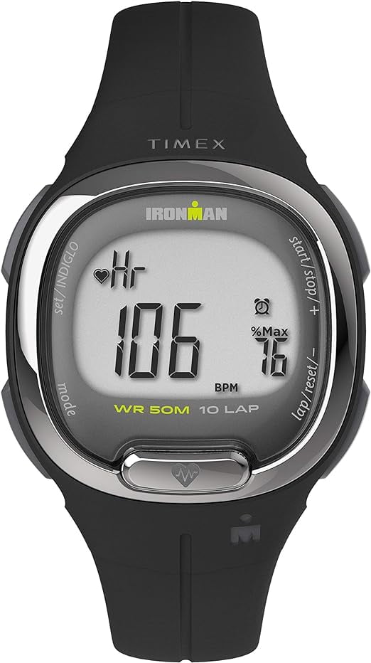 TIMEX IRONMAN Transit+ Watch with Activity Tracking & Heart Rate 33mm Black with Resin Strap